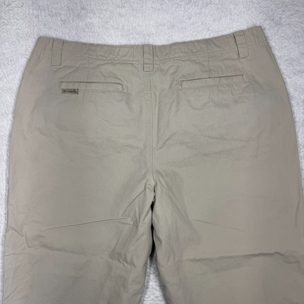 Columbia Capri Pants Beige Cotton Bermuda Knickers Gorpcore Hike Women's Size 14 - Picture 9 of 10